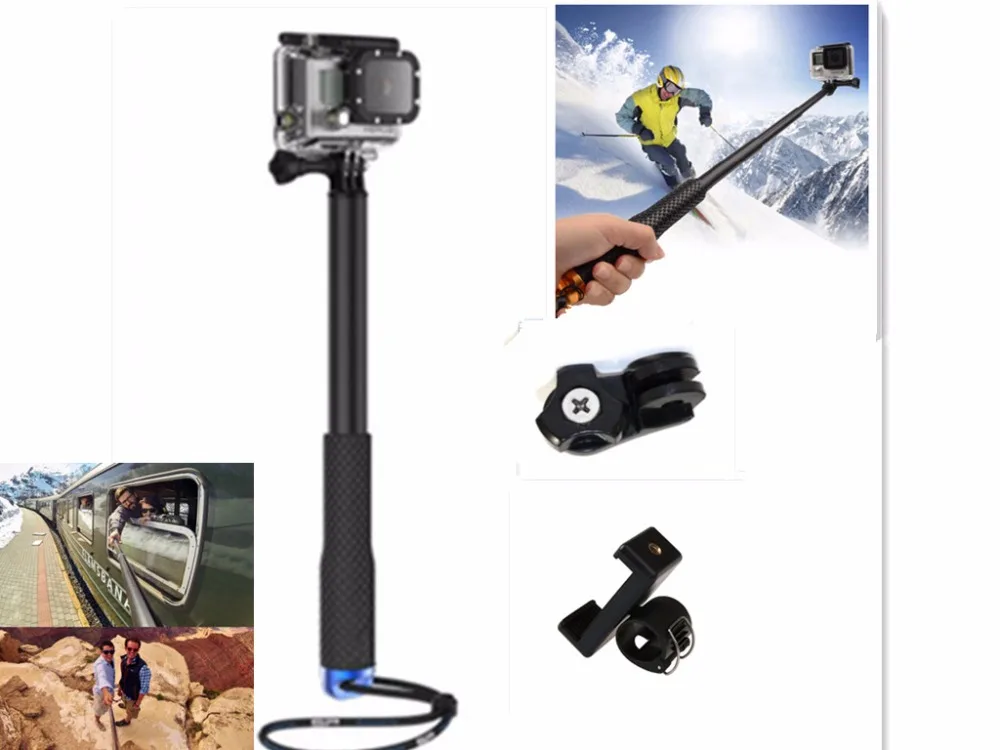 

Ручные селфи-палки, монопод для GoPro Hero 6/5/4/3 + SJCAM sj7 sj6 SONY HDR-AS100VR AS30VR AS20 sj5000x, аксессуары для камеры