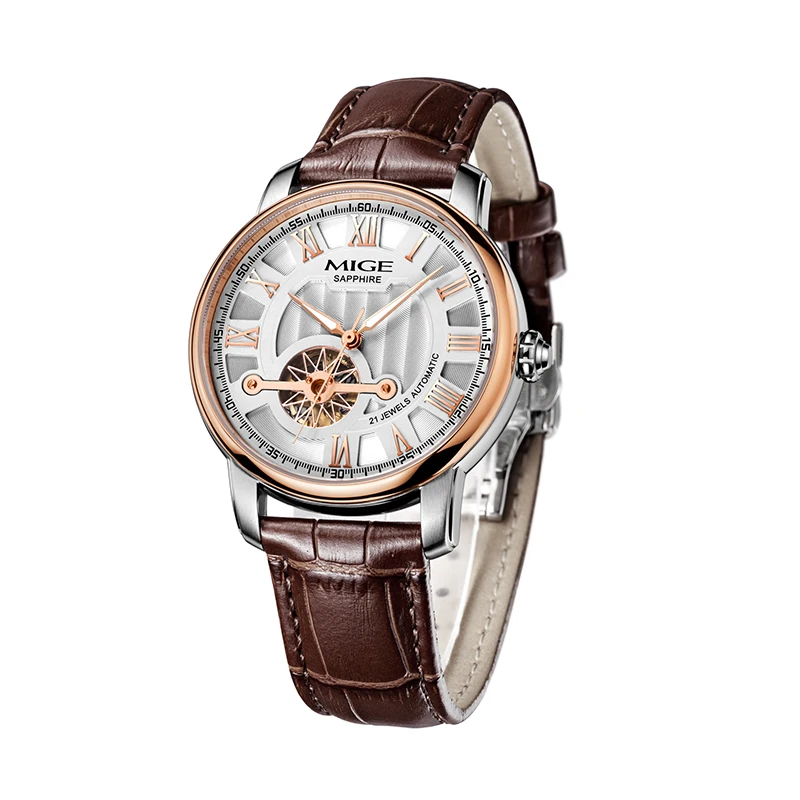 2018 Mige New Hot Luxury Skeleton Gold Case White Black Leather Strap Japan Automatic Movement Waterproof Mechanical Man Watch
2018 Mige New Hot Luxury Skeleton Gold Case White Black Leather Strap Japan Automatic Movement Waterproof Mechanical Man Watch