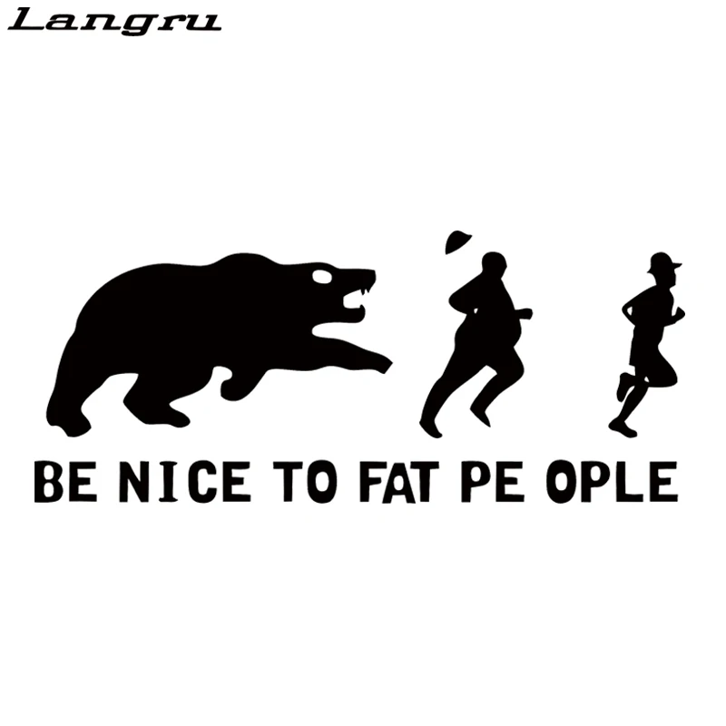 Автомобильные наклейки Langru Be Nice To Fat декоративный автомобильный стикер для