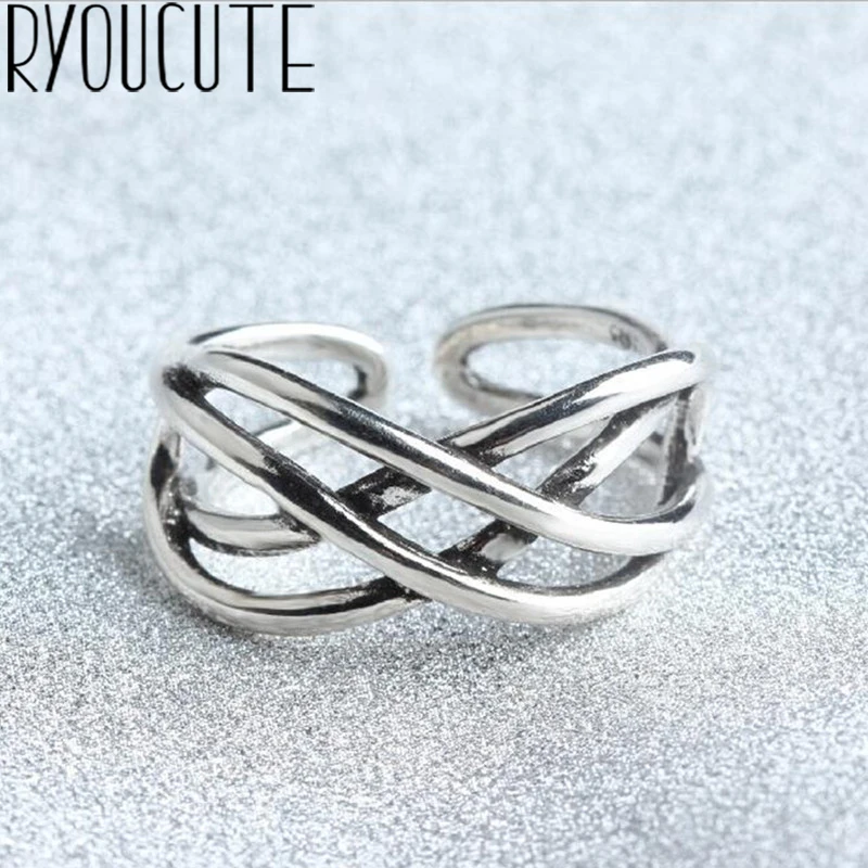 Фото Богемные винтажные серебряные цветные кольца для женщин Bijoux модные регулируемые