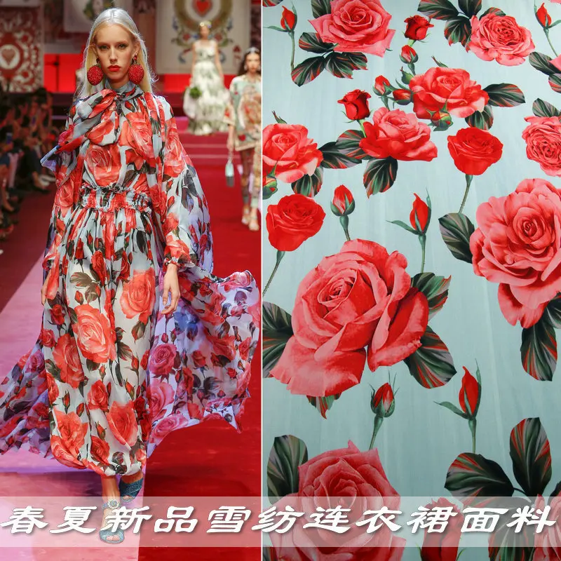 New red flower pattern chiffon handmade DIY clothing custom fabric advanced digital printing fabric dress shirt cloth wholesale
New red flower pattern chiffon handmade DIY clothing custom fabric advanced digital printing fabric dress shirt cloth wholesale
