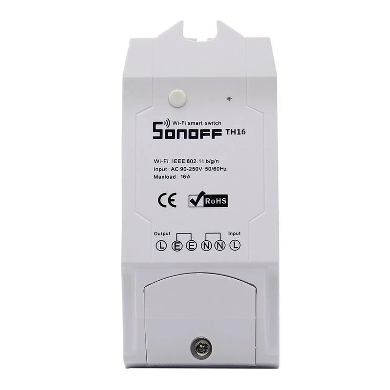 Itead Sonoff TH16 Wifi Smart Switch Support Temperature and Humidity Monitoring WiFi Smart Home Wireless Switch Works with Alexa
Itead Sonoff TH16 Wifi Smart Switch Support Temperature and Humidity Monitoring WiFi Smart Home Wireless Switch Works with Alexa