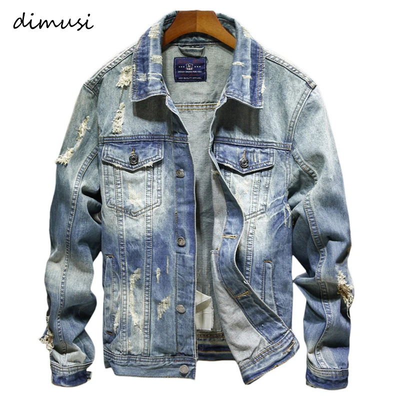 DIMUSI Denim Jackets Men Cowboy Slim Fit Bomber Jacket Men's Ripped Jean Jacket Hip Hop Streetwear Coats Chaqueta Hombre 4XL
DIMUSI Denim Jackets Men Cowboy Slim Fit Bomber Jacket Men's Ripped Jean Jacket Hip Hop Streetwear Coats Chaqueta Hombre 4XL