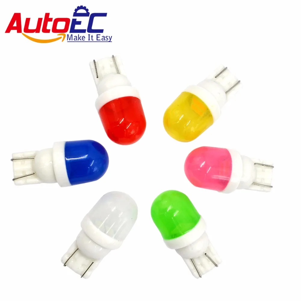 

AutoEC 10X W5W T10 194 168 W5W Ceramic 2 SMD 5630 LED Durable clearance 2smd 2led Green Pink White Red Yellow blue DC 12V #LB183