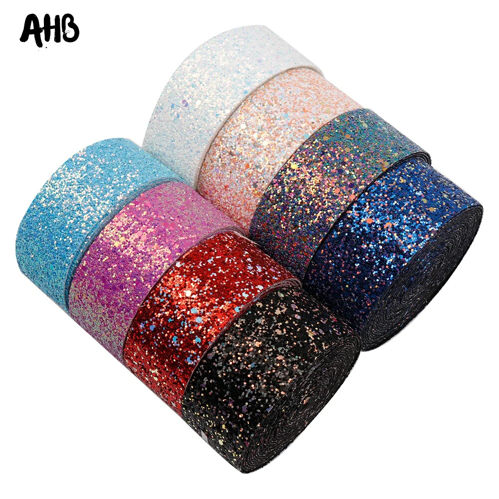 AHB 2Yards Chunky Glitter Ribbon 38MM Shiny Soft Ribbon For Bows Gift Packaging Material DIY Bag Wedding Decor Accessories
AHB 2Yards Chunky Glitter Ribbon 38MM Shiny Soft Ribbon For Bows Gift Packaging Material DIY Bag Wedding Decor Accessories