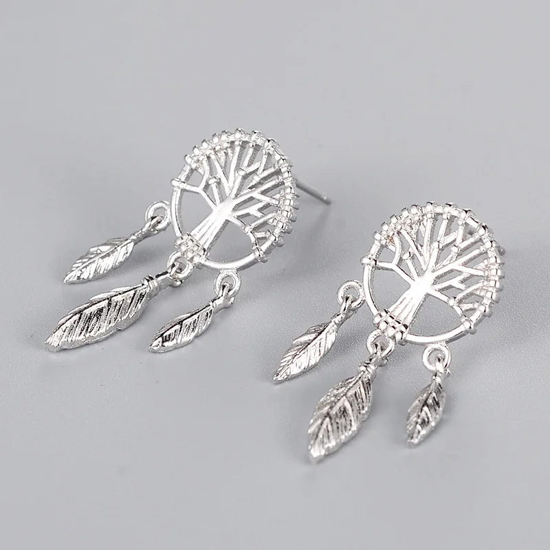 Daisies 925 Sterling Silver Dream Catcher Feather Tassels Earring For Women Girl Gift Tree Of Life Earrings Fashion Jewelry
Daisies 925 Sterling Silver Dream Catcher Feather Tassels Earring For Women Girl Gift Tree Of Life Earrings Fashion Jewelry