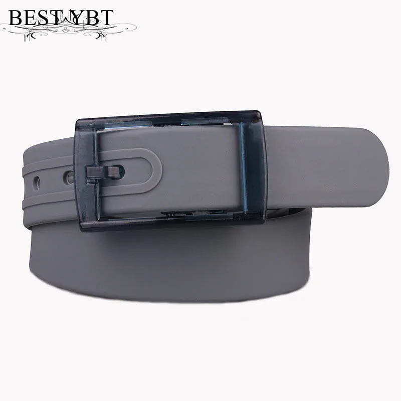 Best YBT Women Silica Gel belt Plastic Pin Buckle Belt New Prevent Allergy Fashion Candy Color Without Metal Decoration | Аксессуары для