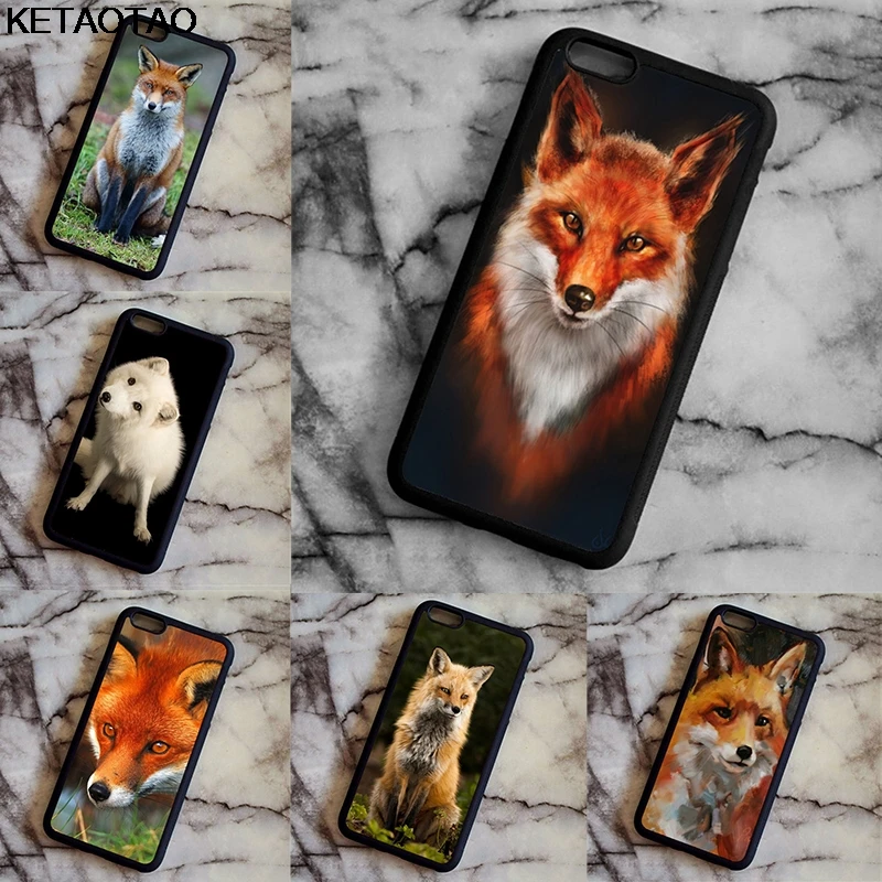 KETAOTAO red fox clever vignette желтые милые чехлы для телефонов iPhone 4S 6S 7 8 X Plus XR XS Max Чехол