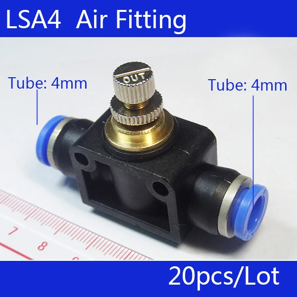 HIGH QUALITY 20Pcs LSA4 4mm to 4mm Push In Quick Connector Air Pneumatic Speed Controller
HIGH QUALITY 20Pcs LSA4 4mm to 4mm Push In Quick Connector Air Pneumatic Speed Controller