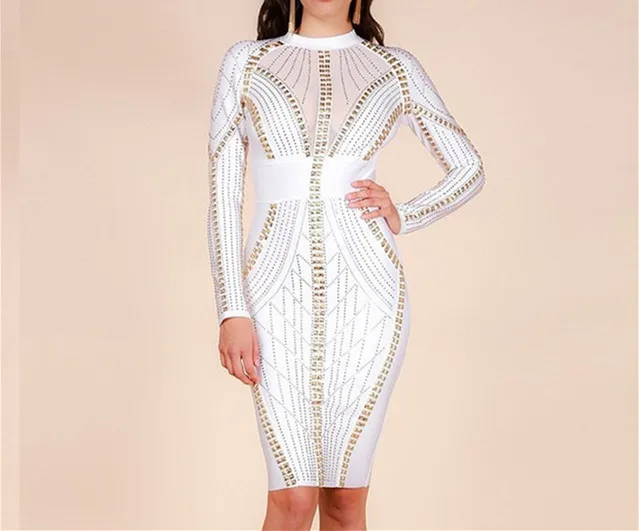 Winter Women Bandage Dress 2018 Celebrity Party Club Dress White Long Sleeve Sexy Bodycon Dress Clubwear Vestidos
Winter Women Bandage Dress 2018 Celebrity Party Club Dress White Long Sleeve Sexy Bodycon Dress Clubwear Vestidos