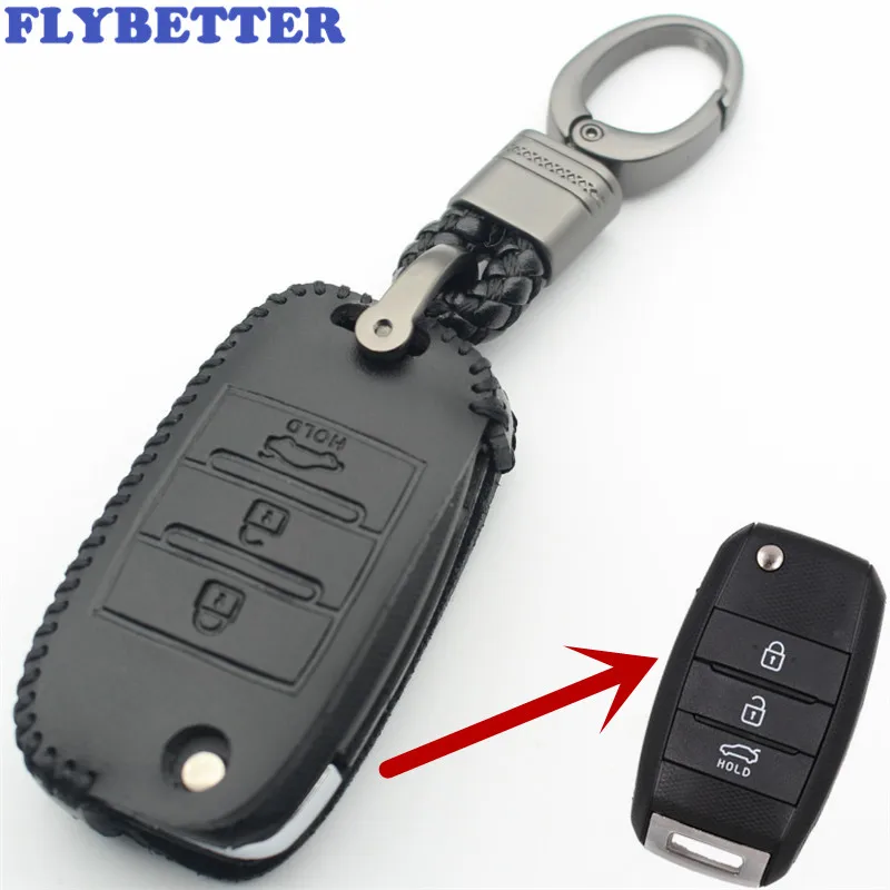 FLYBETTER Genuine Leather 3Button Flip Key Case Cover For Kia Optima/Sorento/Soul/Carens/Sportage/K3/K5 Car Styling L257
FLYBETTER Genuine Leather 3Button Flip Key Case Cover For Kia Optima/Sorento/Soul/Carens/Sportage/K3/K5 Car Styling L257