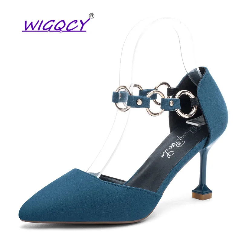 Pointed Toe Suede Thin Heels High heels pumps women shoes 2019 spring autumn shoes woman Fashion Buckle Hollow female shoes
Pointed Toe Suede Thin Heels High heels pumps women shoes 2019 spring autumn shoes woman Fashion Buckle Hollow female shoes