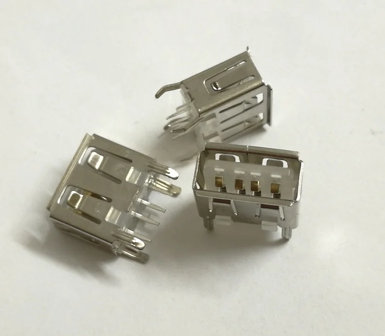 50pcs laptop motherboard micro 2.0 USB 4pin 4 pin DC white A Type Flat Angle 180 Degree Female PCB Connector Socket Jack Plug | Мобильные