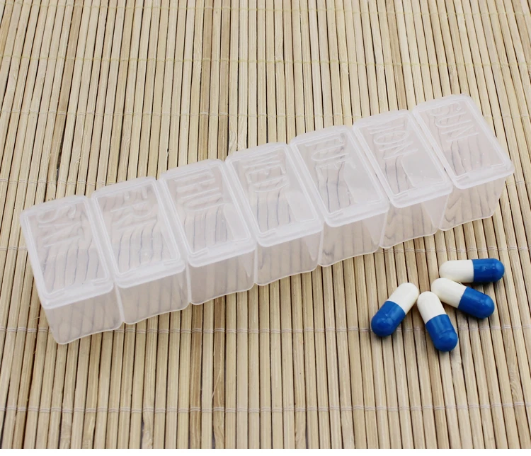 7 Case Packs Lovely Strip Type Transparent Plastic One Week Old Man Cheat With Small Medicine Box Jewelry Boxes Storage medicine
7 Case Packs Lovely Strip Type Transparent Plastic One Week Old Man Cheat With Small Medicine Box Jewelry Boxes Storage medicine