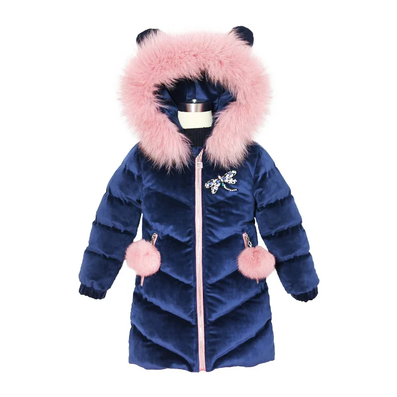 2020 новая детская куртка на пуху зимняя для девочек Утепленное зимнее пальто с
