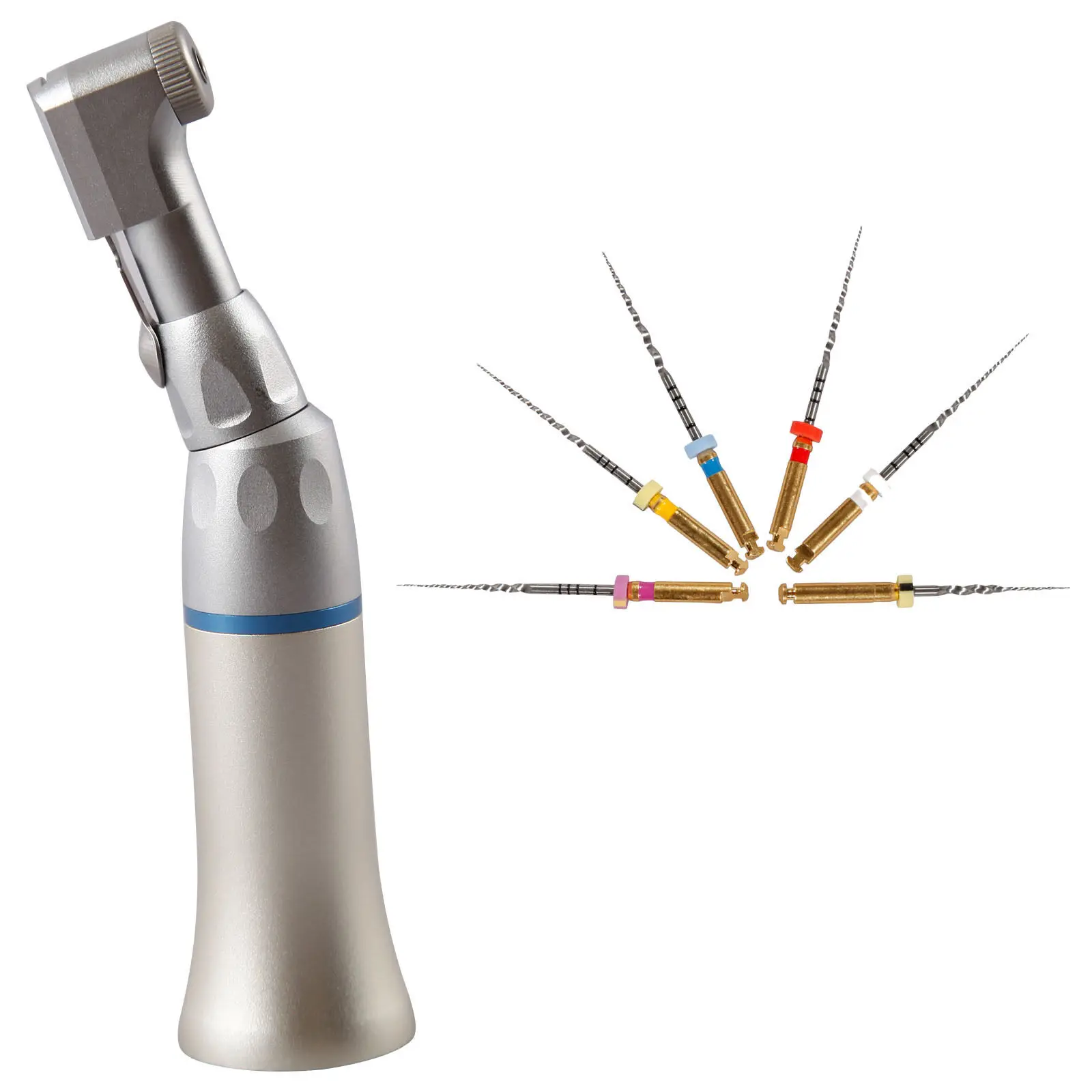 Dental Low Speed Contra Angle Handpiece for Endo Motor Endodontic + 6 Niti Files
Dental Low Speed Contra Angle Handpiece for Endo Motor Endodontic + 6 Niti Files