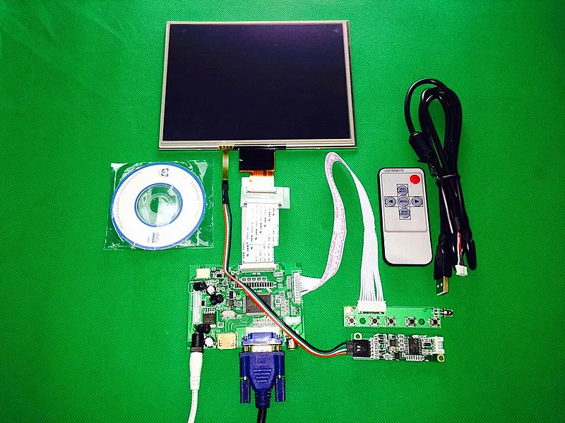 

8''inch HDMI/VGA/AV Control Driver Board +Touchscreen for HE080IA-01D 1024*768 IPS high-definition LCD Display For Raspberry Pi