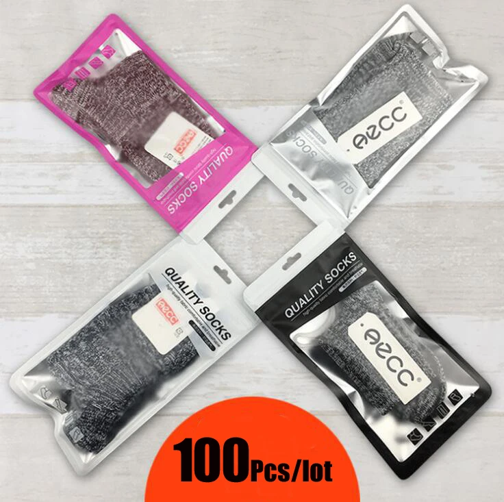 100Pcs/lot High-quality Socks Ziplock Plastic Bags Clear Socks Packing Pouch Bag With Hang Hole Self Sealing Gift Bag
100Pcs/lot High-quality Socks Ziplock Plastic Bags Clear Socks Packing Pouch Bag With Hang Hole Self Sealing Gift Bag