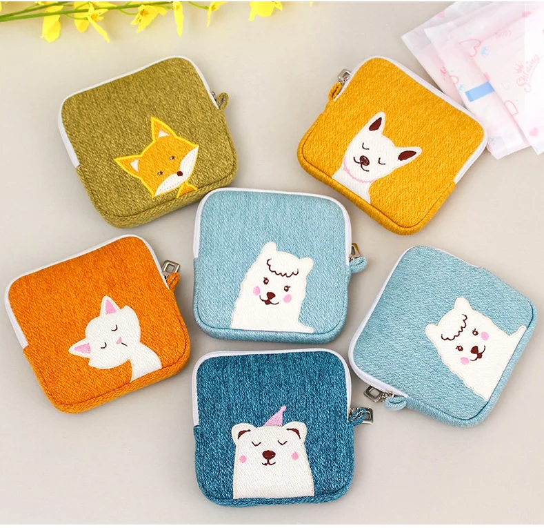 Sanitary napkin bag large capacity portable sanitary towel storage bag cute cotton bag double side embroidery multi-purpose e
Sanitary napkin bag large capacity portable sanitary towel storage bag cute cotton bag double side embroidery multi-purpose e