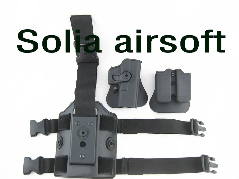 Tactical Drop Leg Holster for Glock 17 Rotary Gun Holster+magazine carrier+leg panel for hunting
Tactical Drop Leg Holster for Glock 17 Rotary Gun Holster+magazine carrier+leg panel for hunting