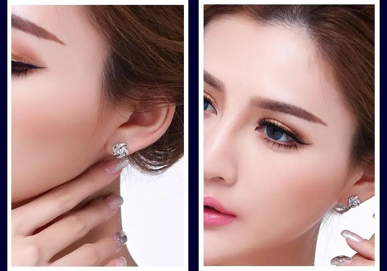 Fashion shiny cz zircon rose flower ladies 925 sterling silver stud earrings women Christmas gift anti-allergic jewelry cheap
Fashion shiny cz zircon rose flower ladies 925 sterling silver stud earrings women Christmas gift anti-allergic jewelry cheap