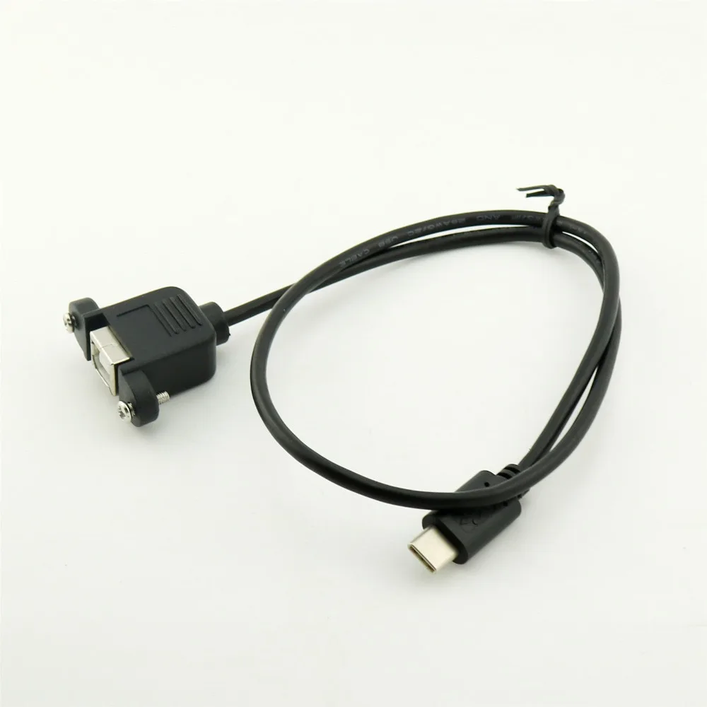 1x USB 2 0 B гнездо принтера Панель Крепление к 3 1 Тип C папа данных зарядный разъем