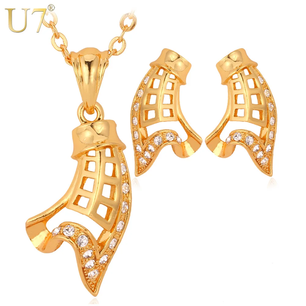U7 Vintage Necklace Set Gold Color Clear Rhinestone Classic Necklace/Earrings Party Jewelry Set For Women S520
U7 Vintage Necklace Set Gold Color Clear Rhinestone Classic Necklace/Earrings Party Jewelry Set For Women S520