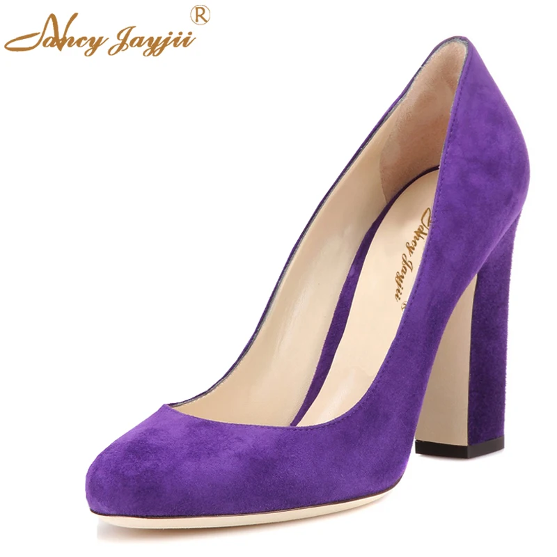 Nancyjayjii Women’S Purple Flock Luxury Pumps Almond Toe 5 Inchs Super High Chunky Heels For Woman Office Party Autumn Shoes
Nancyjayjii Women’S Purple Flock Luxury Pumps Almond Toe 5 Inchs Super High Chunky Heels For Woman Office Party Autumn Shoes