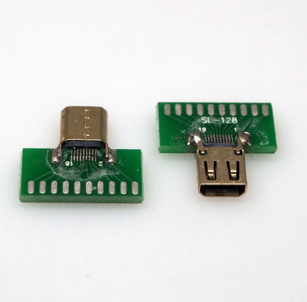 2 шт./лот тестер типа D с разъемом Micro HDMI и платой PCB|Кабели HDMI| |