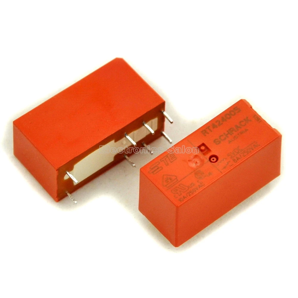 ( 10 pcs/lot ) TE TYCO RT424005 5VDC 5V Low Profile DPDT 8 Amp Power PCB Relay
( 10 pcs/lot ) TE TYCO RT424005 5VDC 5V Low Profile DPDT 8 Amp Power PCB Relay