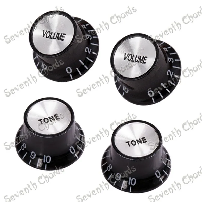 A Set of 4 pcs Black Speed Control Knobs Buttons for Electric Guitar Bass guitar accessories
A Set of 4 pcs Black Speed Control Knobs Buttons for Electric Guitar Bass guitar accessories