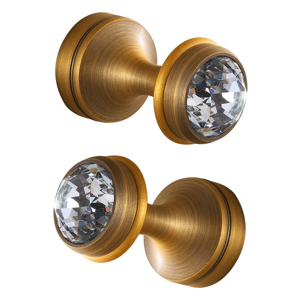 Leyden Brass Towel Hook Set of Two Round Type with Crystal, Wall Mounted 2 Coat Robe Hangers Small Size Heavy Duty Antique Brass
Leyden Brass Towel Hook Set of Two Round Type with Crystal, Wall Mounted 2 Coat Robe Hangers Small Size Heavy Duty Antique Brass
