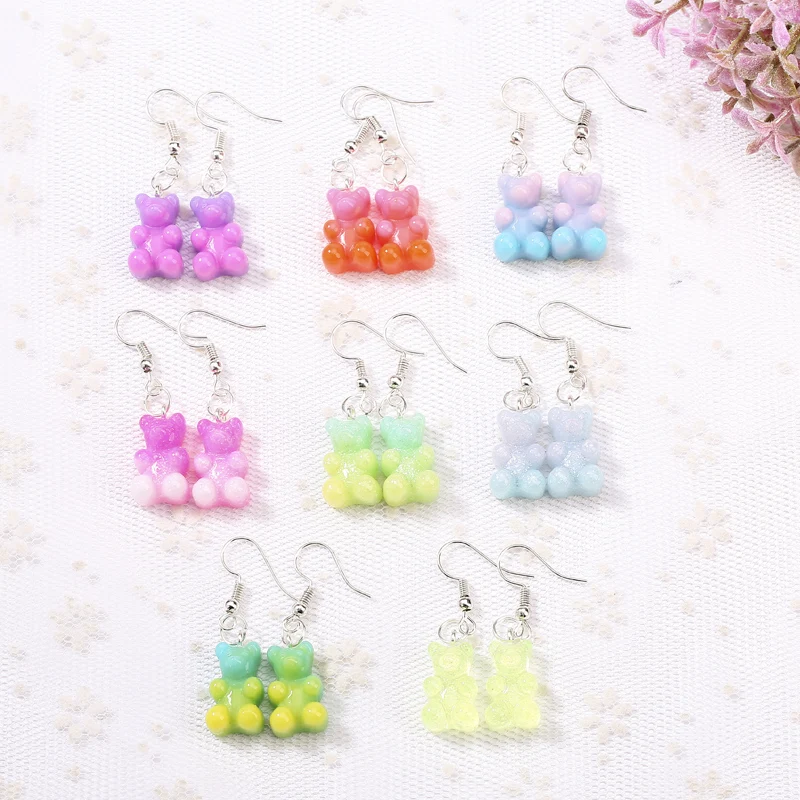 1 Pair Women Dangle Earrings Girls Gift Glitter Gummy Bear Resin Charms Lovely Cartoon Animal Jewelry
1 Pair Women Dangle Earrings Girls Gift Glitter Gummy Bear Resin Charms Lovely Cartoon Animal Jewelry