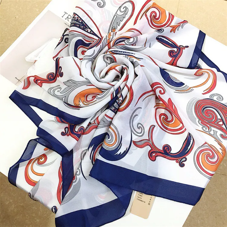 folk-custom Summer bufanda mujer Thin Sunscreen women Scarf Female Beach wheel print Simulation Silk foulard hijab Scarf Shawl
folk-custom Summer bufanda mujer Thin Sunscreen women Scarf Female Beach wheel print Simulation Silk foulard hijab Scarf Shawl