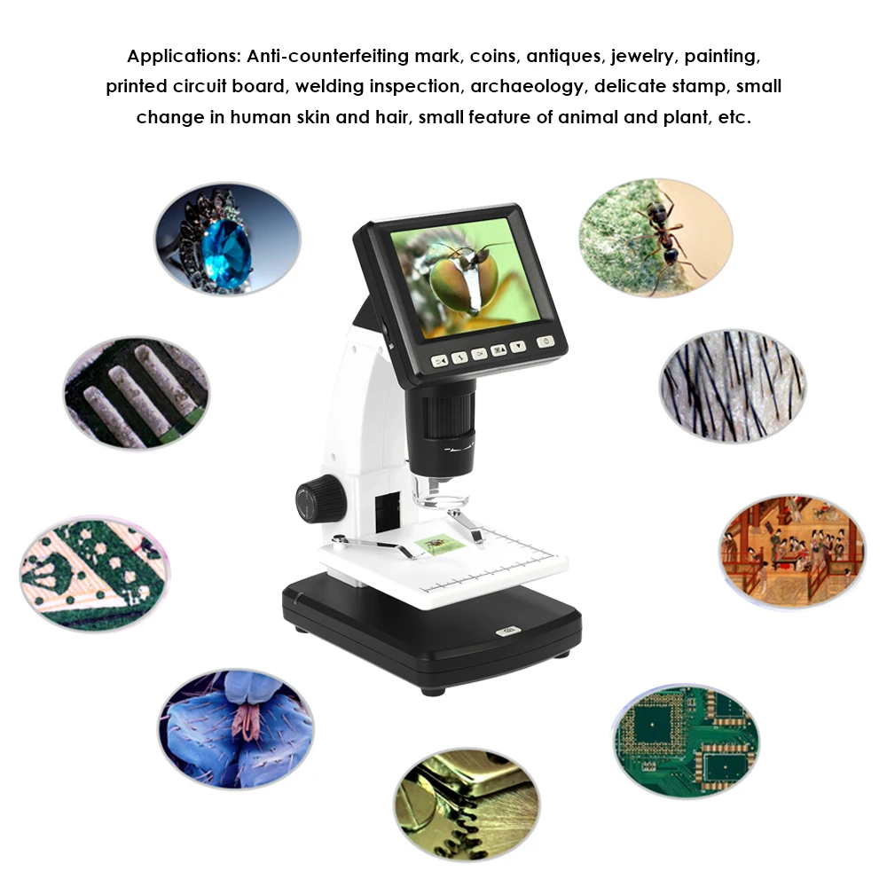 Professional 3.5" 10-500X up to 1200x Magnification Digital Microscope usb 5M Resolution & Storage Card soldering microscope
Professional 3.5" 10-500X up to 1200x Magnification Digital Microscope usb 5M Resolution & Storage Card soldering microscope