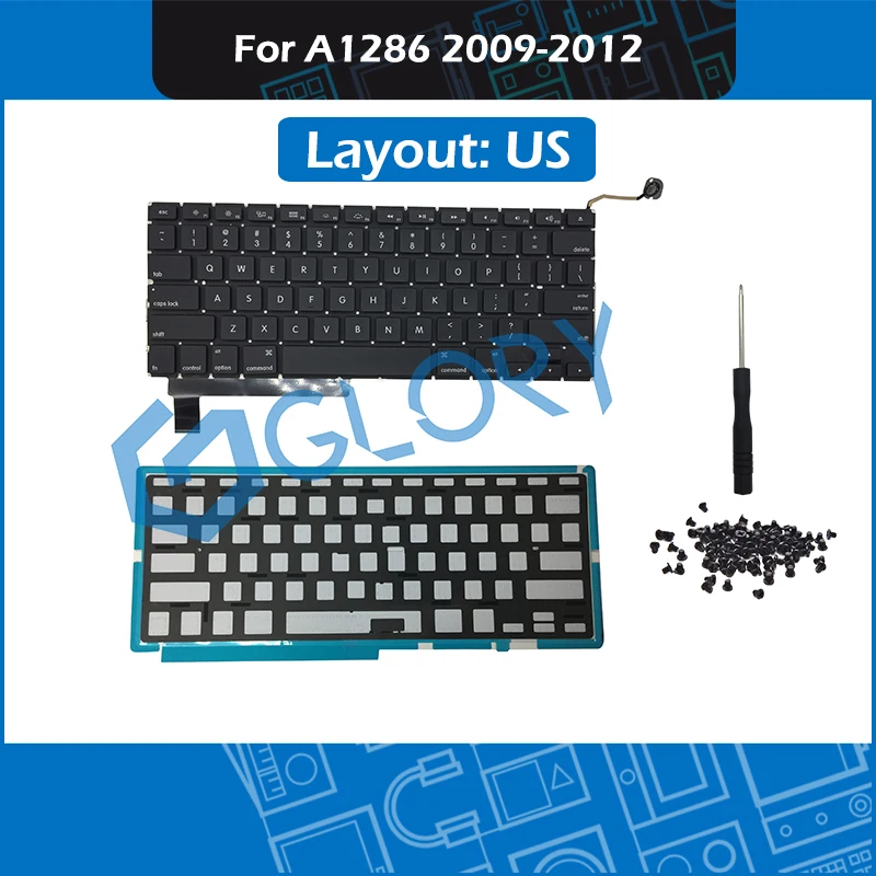 Фото Новый ноутбук стандарт США A1286 клавиатура для Macbook Pro 15 &quotA1286 замена клавиатуры с(China)