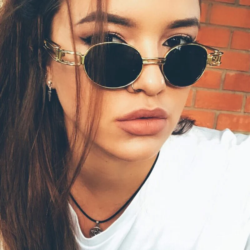 SO&EI Fashion Oval Steampunk Women Sunglasses Vintage Hollow Metal Mirror Lens Eyewear Men Shade UV400 Sun Glasses Oculos De Sol
SO&EI Fashion Oval Steampunk Women Sunglasses Vintage Hollow Metal Mirror Lens Eyewear Men Shade UV400 Sun Glasses Oculos De Sol