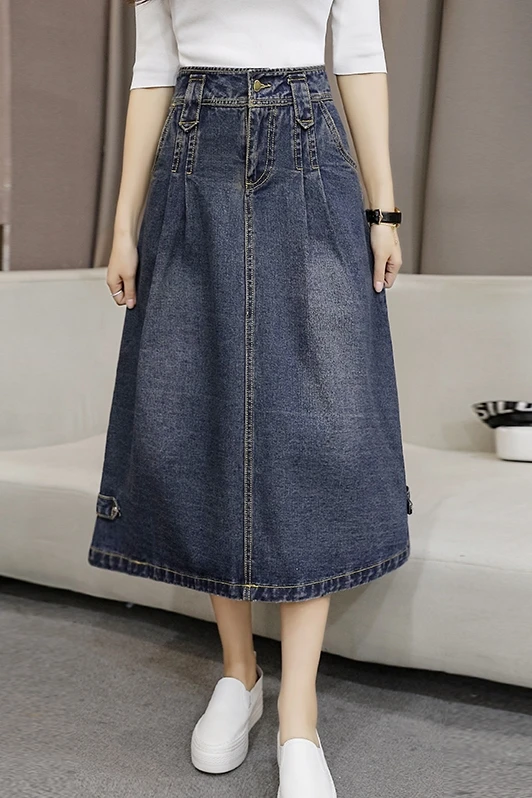 Spring and Autumn 2019 new chic loose large size wild denim skirt casual slim A word skirt long women's clothing trend Ms.Skirts
Spring and Autumn 2019 new chic loose large size wild denim skirt casual slim A word skirt long women's clothing trend Ms.Skirts