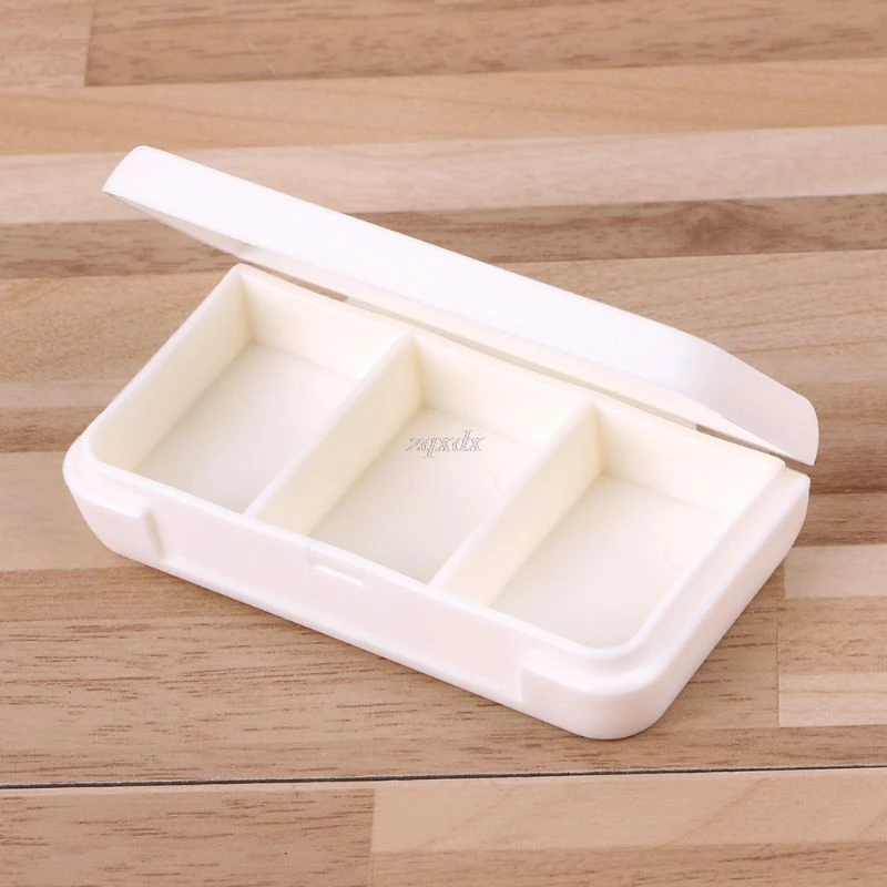 Mini 3 Grid Pill Box Medicine Tablet Storage Dispenser Organiser Container Tool Portable first aid kit or Candy box Drop Ship
Mini 3 Grid Pill Box Medicine Tablet Storage Dispenser Organiser Container Tool Portable first aid kit or Candy box Drop Ship