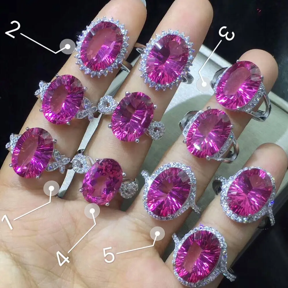 New Arrival 100% Real Natural Pink Topaz Oval 10x14mm 925 Sterling Silver Ring Wedding Jewelry Women Rings Adjustable Rings Size
New Arrival 100% Real Natural Pink Topaz Oval 10x14mm 925 Sterling Silver Ring Wedding Jewelry Women Rings Adjustable Rings Size