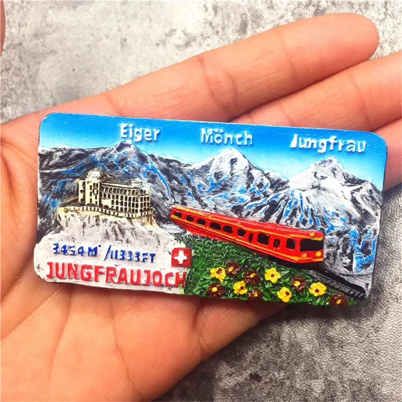 High-end 3D Handmade Jungfrau Switzerland Fridge Magnet Tourist Souvenir Refrigerator Magnet Stickers Home Decoration
High-end 3D Handmade Jungfrau Switzerland Fridge Magnet Tourist Souvenir Refrigerator Magnet Stickers Home Decoration