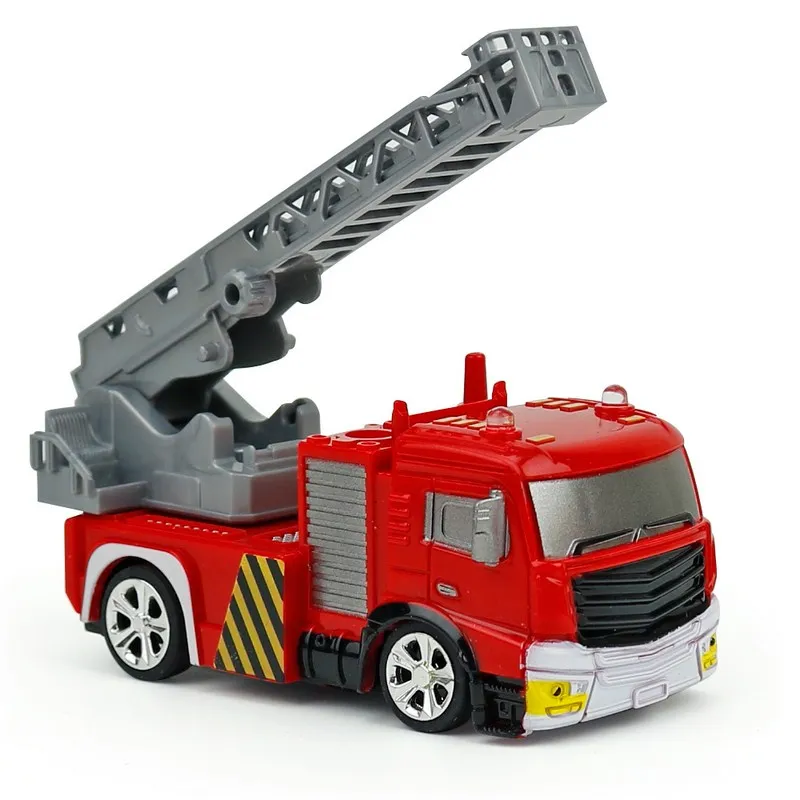 Мини пожарный двигатель литая игрушка автомобиль с дистанционным управлением и