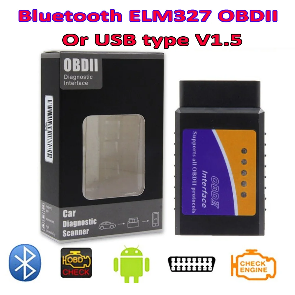 Best New V1.5 ELM 327 Bluetooth ELM327 OBDII / OBD2 Version 1.5 Vehicle Diagnostic Scanner Tool Reader Works On Android
Best New V1.5 ELM 327 Bluetooth ELM327 OBDII / OBD2 Version 1.5 Vehicle Diagnostic Scanner Tool Reader Works On Android