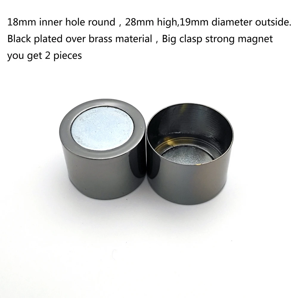 Aaazee 2 Pieces 18mm Inner Hole Magnetic Clasps and Closure Black, Strong Magnet Big Fasteners for Bracelet Making Cord Glue In
Aaazee 2 Pieces 18mm Inner Hole Magnetic Clasps and Closure Black, Strong Magnet Big Fasteners for Bracelet Making Cord Glue In