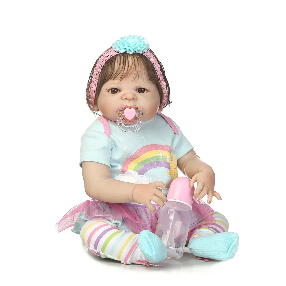 55cm Full Body Silicone Reborn Baby Doll Toy Lifelike 22inch Newborn Princess Toddler Girl Babies Doll Lovely Birthday Gift Xmas
55cm Full Body Silicone Reborn Baby Doll Toy Lifelike 22inch Newborn Princess Toddler Girl Babies Doll Lovely Birthday Gift Xmas