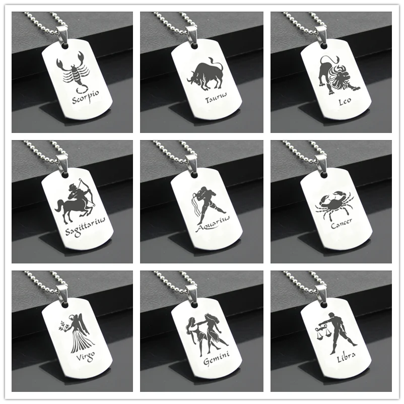 Perfect JL Twelve constellations Western Style Army card Personalized Diy Letters Pendant Steel Necklace personality Gifts XZ01
Perfect JL Twelve constellations Western Style Army card Personalized Diy Letters Pendant Steel Necklace personality Gifts XZ01