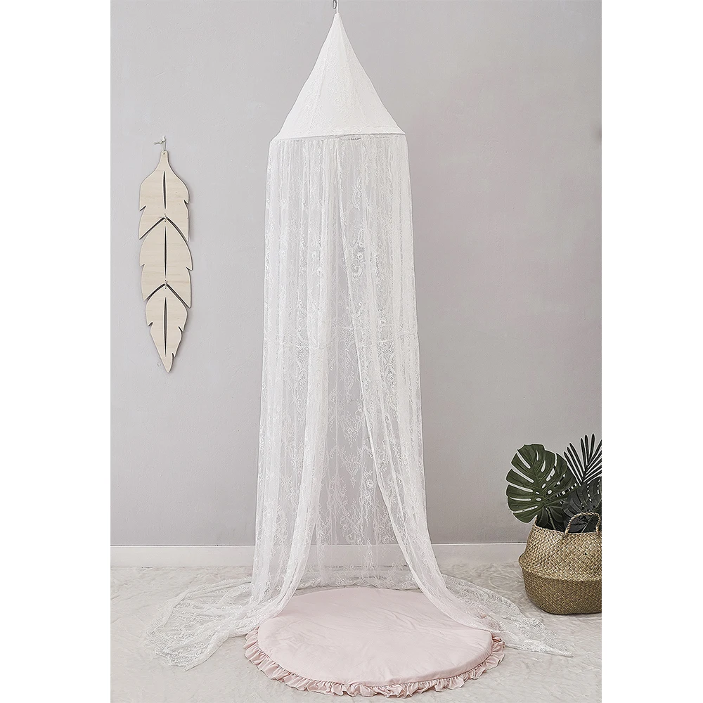 Elegant Lace Princess Crib Baby Bed Canopy, INS Round Dome Hanging Valance Kids Play Tent Mosquito Net Curtain Room Decor White
Elegant Lace Princess Crib Baby Bed Canopy, INS Round Dome Hanging Valance Kids Play Tent Mosquito Net Curtain Room Decor White