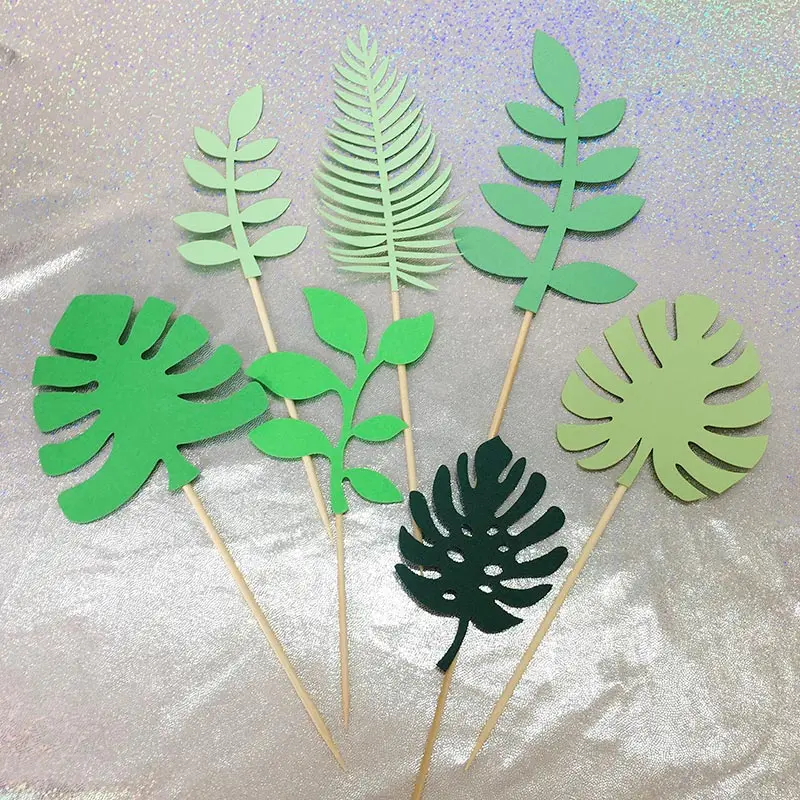 7Pcs Cake Decoration Tools Tropical Style Cake Topper Flags Wedding Birthday Party Supplies Green Leaf Shape Cake Insert Card
7Pcs Cake Decoration Tools Tropical Style Cake Topper Flags Wedding Birthday Party Supplies Green Leaf Shape Cake Insert Card