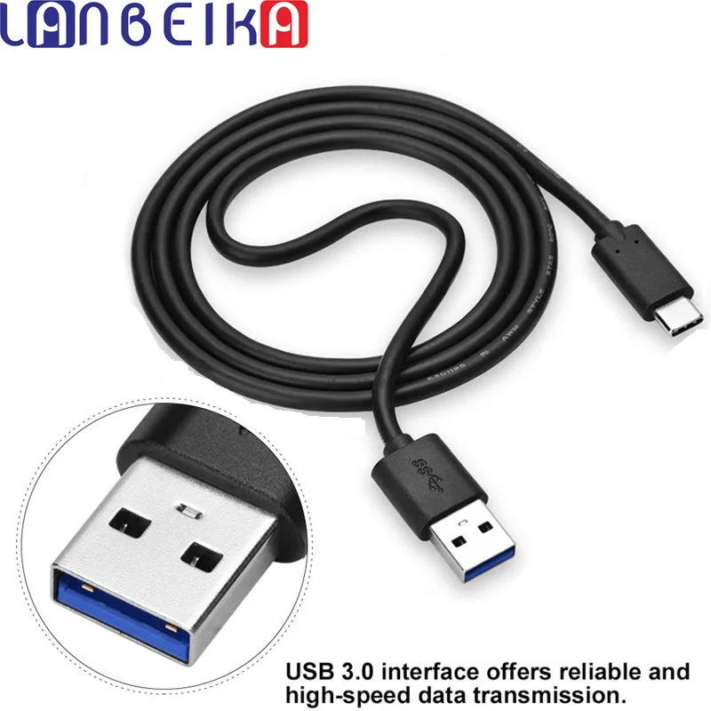 

LANBEIKA 1m USB to Type-C PC Data Sync Charging Lead Cable for GoPro Hero 10 9 8 7 6 5 Hero6 Hero5 Sport Action Camera