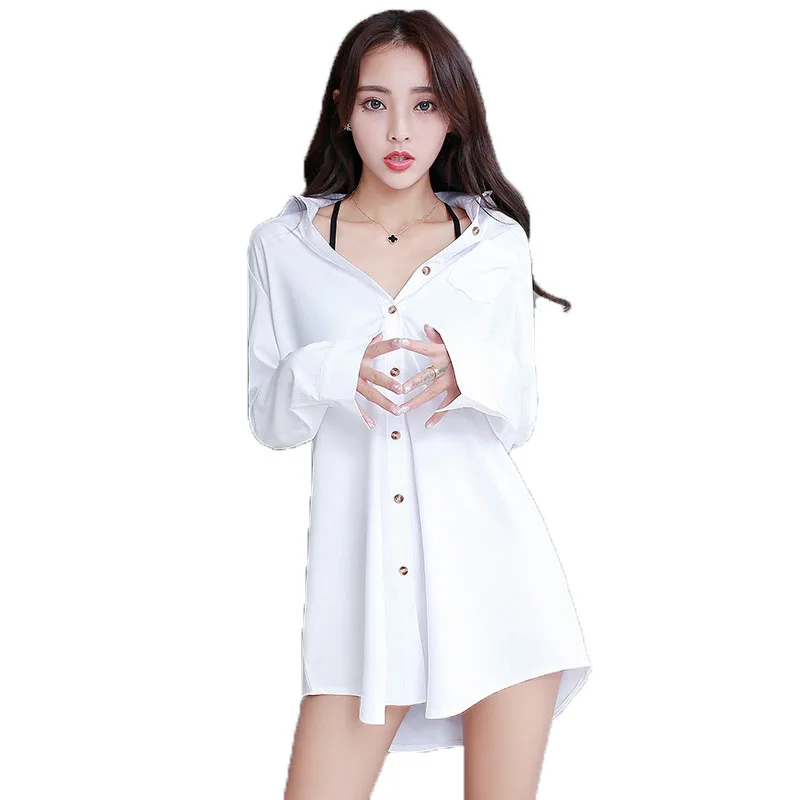 2019 Spring New Fashion White Shirt Loose Sexy Long Section Waist Shirt Trend Women's Clothing Hh237
2019 Spring New Fashion White Shirt Loose Sexy Long Section Waist Shirt Trend Women's Clothing Hh237